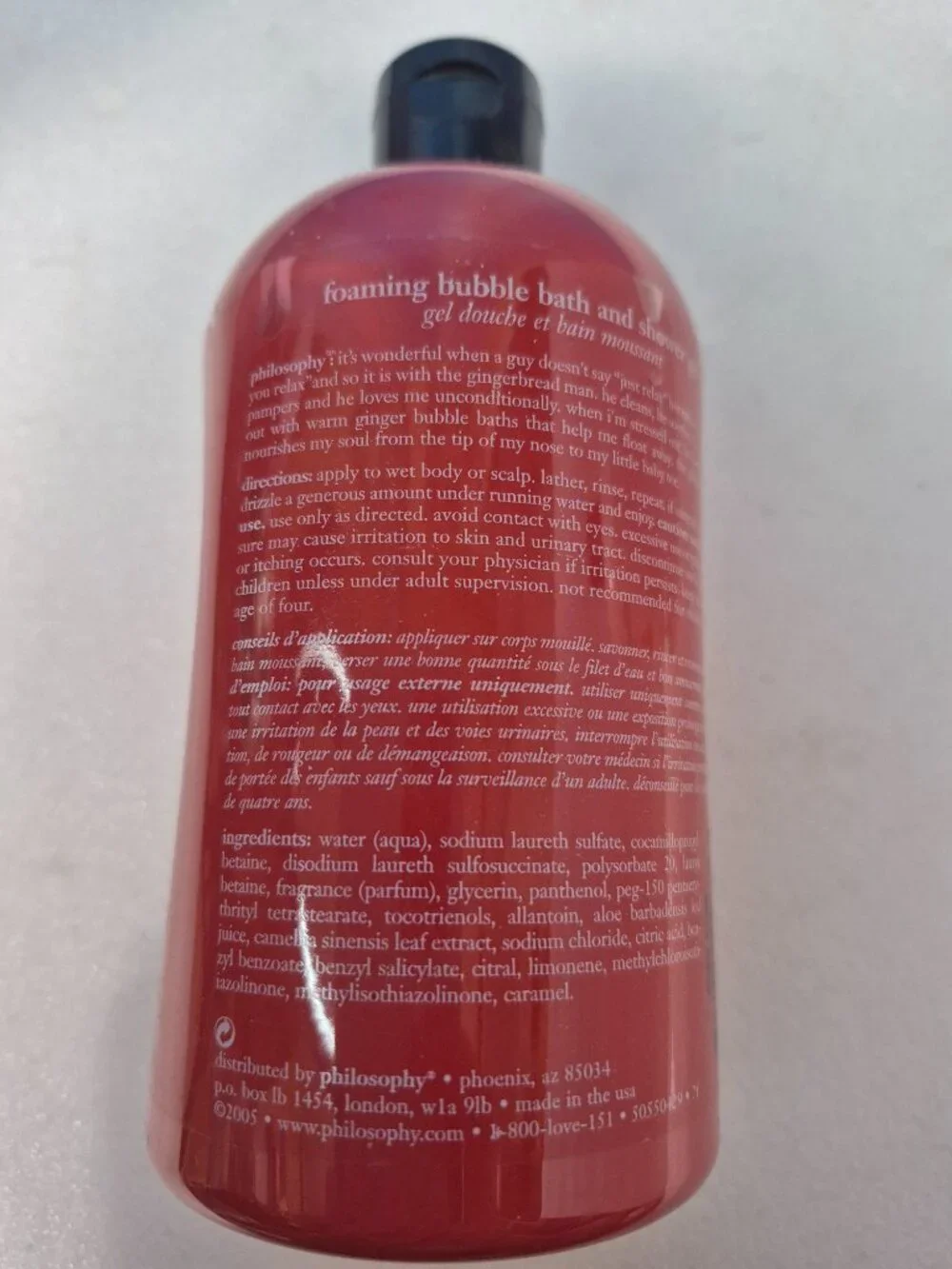 Philosophy Gingerbread Man Foaming bubble bath & Shower Gel 16 OZ SEALED